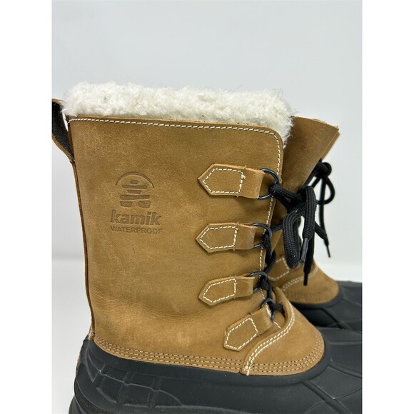 Kamik Alborg Men\'s Snow Boots Brown Waterproof Insulated Lace Up Winter Size 10 main image 5
